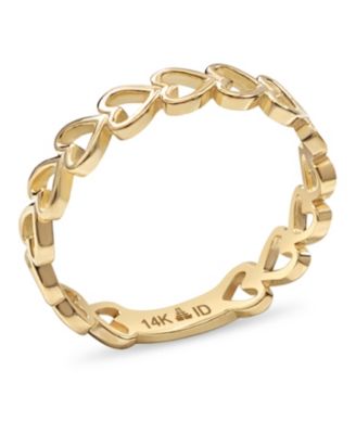 Sweet Heart Ring in 14K Gold, Size 6, approx. 1.6 grams.