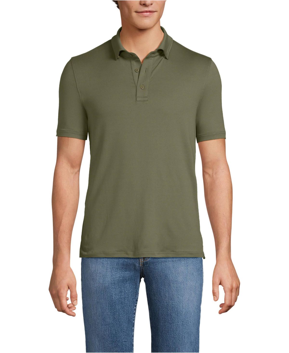 Большое и высокое поло с коротким рукавом для охлаждения