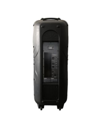 450W Party Tower PA Speaker With Dual 15" Woofers, LED Lights, Bluetooth And FM Radio, Powerful Sound System For Home, Events, And Parties