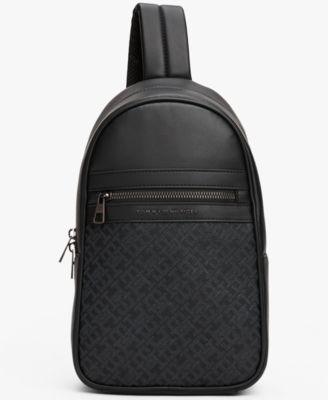 Men's Monogram Zipper Sling Bag