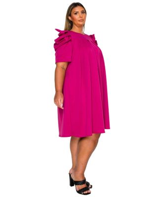 Women's Plus Size Zaya Pleated Swing Dress