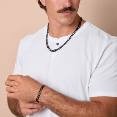 8MM Figaro Chain Bracelet - 8.5'' Chain