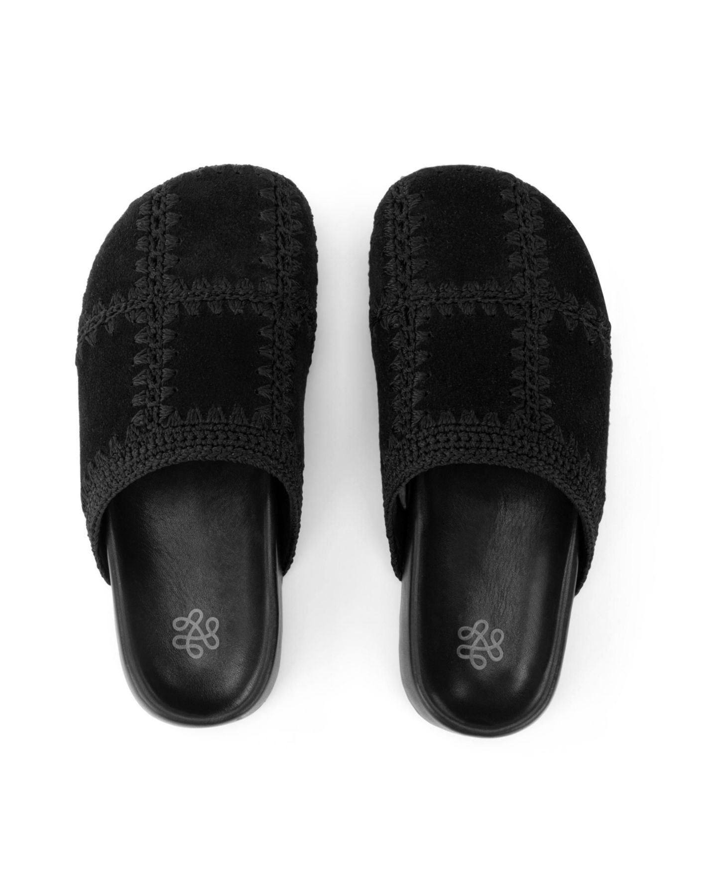 Женские сабо The Sak Bolinas Suede Patch Clog, цвет: Чёрный замшевый — фото 2