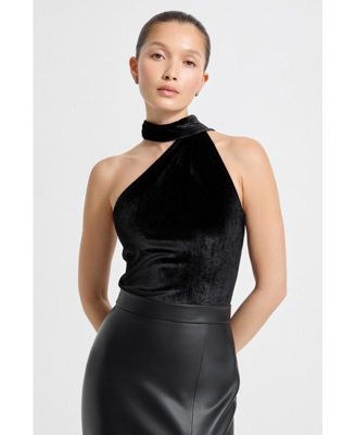 Women's Manhattan Velvet One Shoulder Top