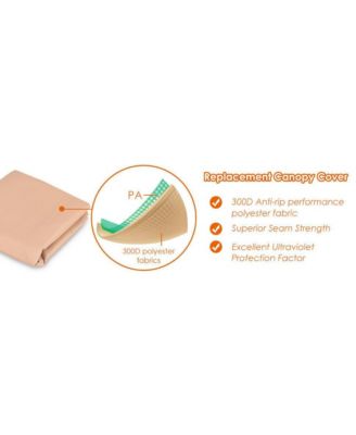 6.7'x17' Universal Replacement Canopy Cover Pergola Structure Sun Awning