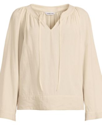 Women's Voile Tie Neck Poet Blouse