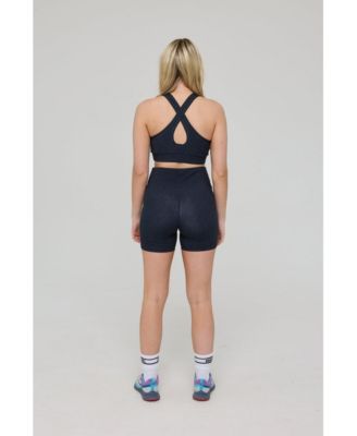 Infinite High Waisted Shorts - Black Tiger