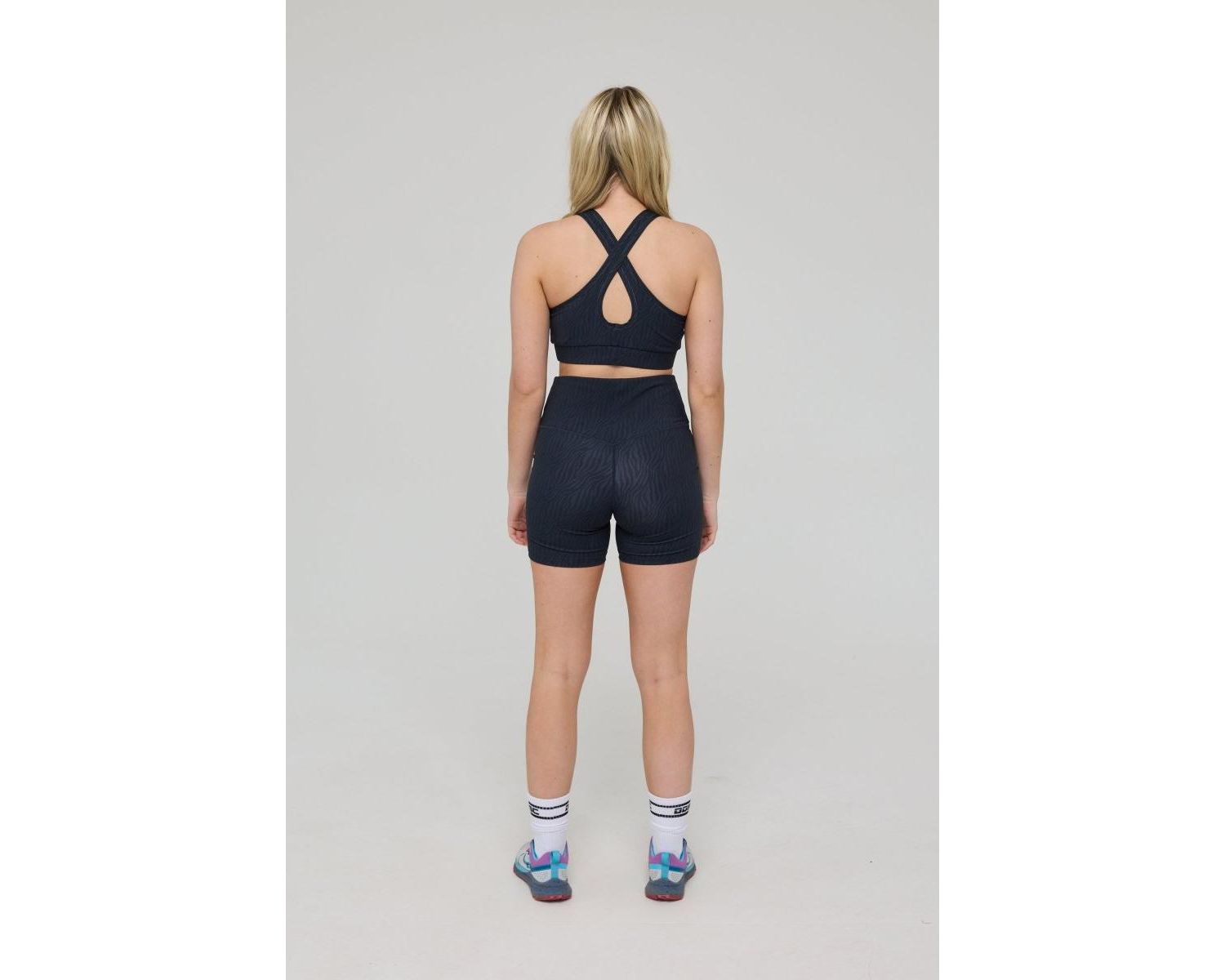 Infinite High Waisted Shorts - Black Tiger