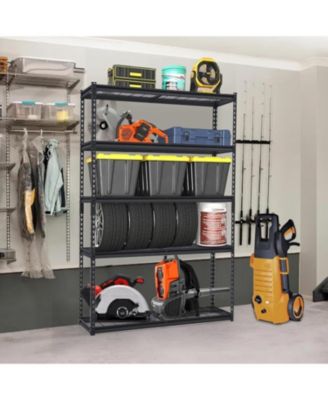 Garage Shelving Heavy Duty, Storage Shelves 2500Lbs Capacity, Adjustable Metal Shelving Unit, 5 Tier Industrial Shelves