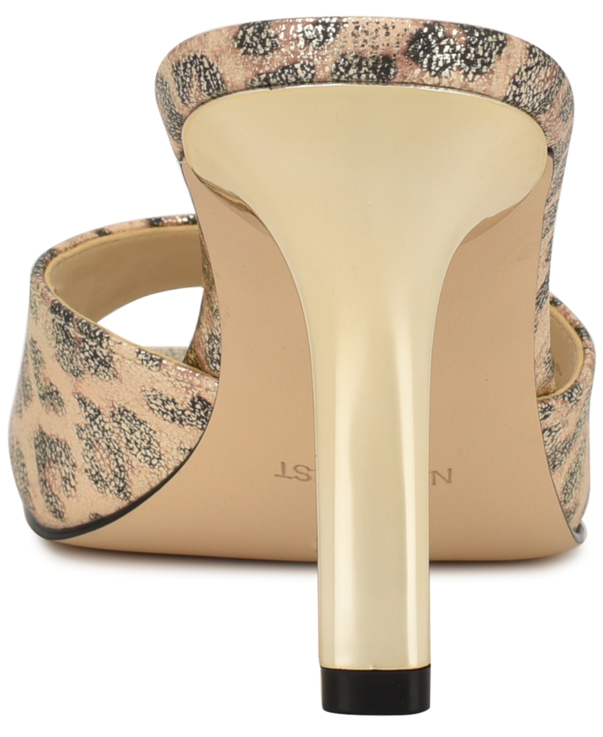 Nine West Women's Disko Square Toe Stiletto Sandals In Gold
