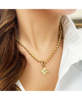 Round Gold Charm Holder 14K Gold - 13 millimeters