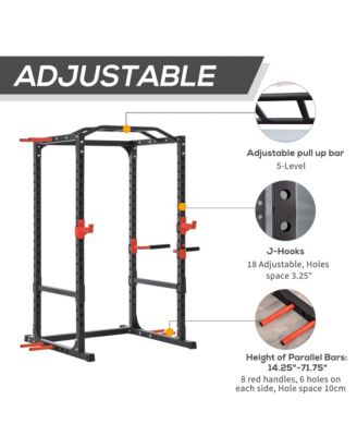 Adjustable Power Tower Dip Station Pull Up Bar Squat Rack