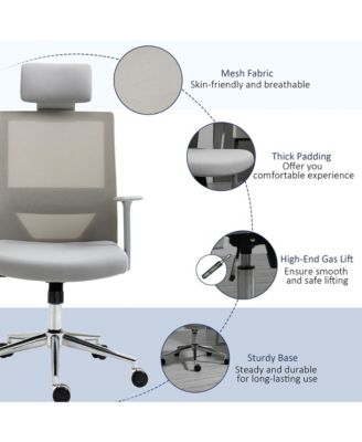 Swivel Office Chair Task Chair w/ Adjustable Height, Headrest,