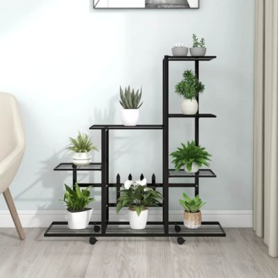 Powder-coated metal  Plant Stand, 37.2 in x 9.8 in x 36.4 in
