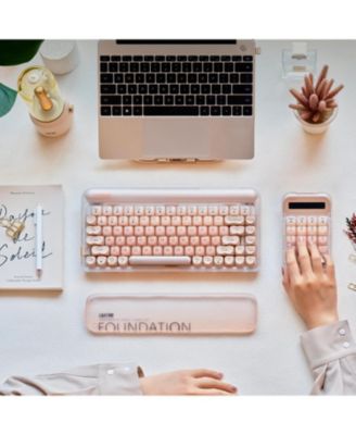 DOT Foundation Mechanical Keyboard with Jelly Palm Rest, 75% Hot-swappable, Rechargeable, Multi-Connection for Windows