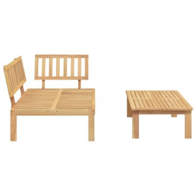 Pallet Sofa Set Natural Wood Solid Acacia Wood 52.4x36.2x27.2 in