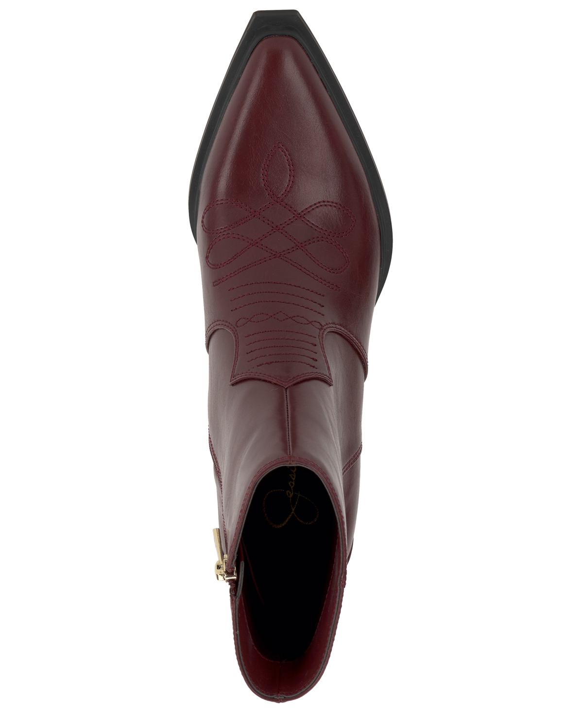 Jessica Simpson Women's Helvona Western Ankle Booties In Burgundy
