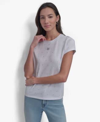 DKNY Jeans - Women's Rhinestones Crewneck T-Shirt