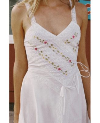 Women's Lace Mix Bow Mini Dress