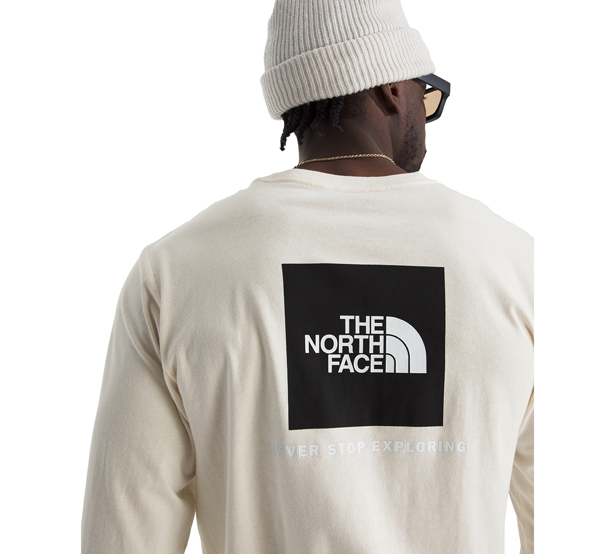 The North Face Men's Evolution Box Long Sleeve T-shirt In White