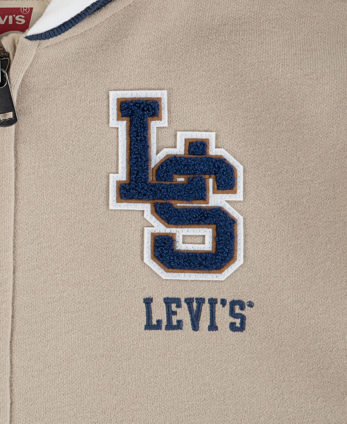 Levi's Boys 8-20 Varsity Bomber Full Zip Jacket In Nude