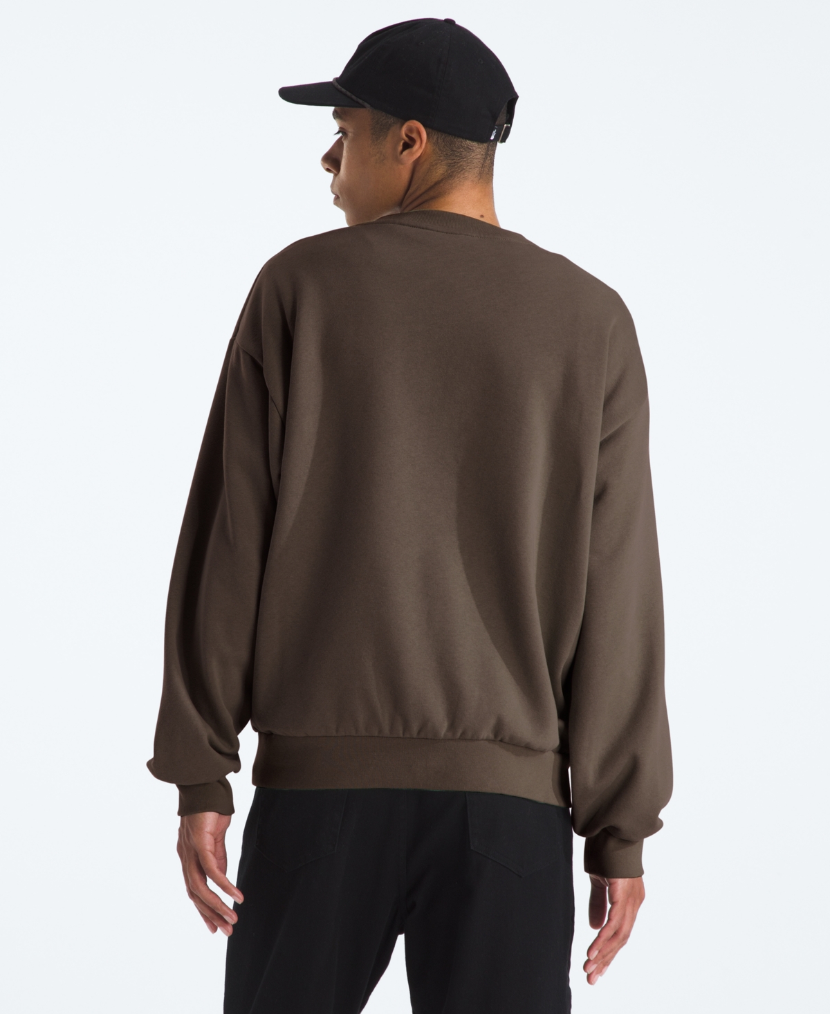 The North Face Men's Evolution Simple Dome Oversized Crew Sweatshirt In Brown