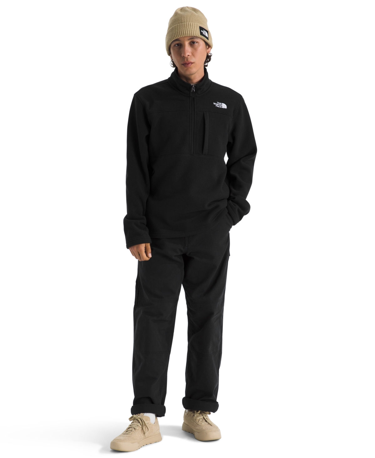 The North Face Men's Gordon Lyons Quarter Zip Jacket In Black