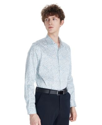 Men's Front Floral Print Dress Shirt, Macy's Exclusive