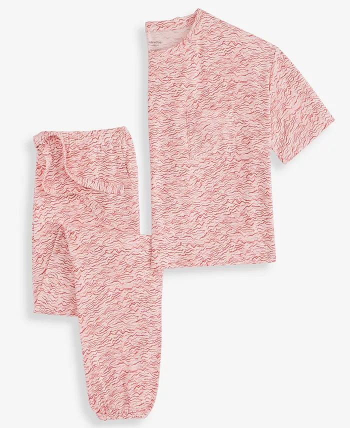 Women's 2-Piece Short-Sleeve T-Shirt and Joggers Pajama Set - thumbnail 5