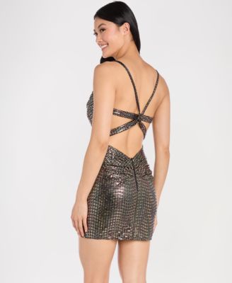 Women's Drape Sweetheart Neck Short Dress