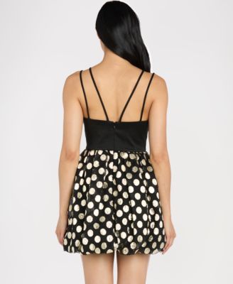 Women's Metallic Dots Short Dress