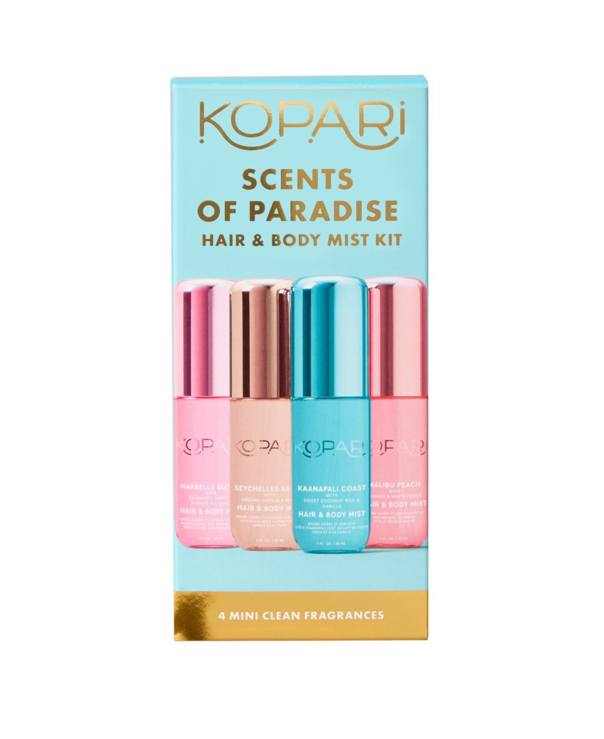 Kopari Beauty 4-pc. Scents Of Paradise Hair And Body Mist Kit In Transparent
