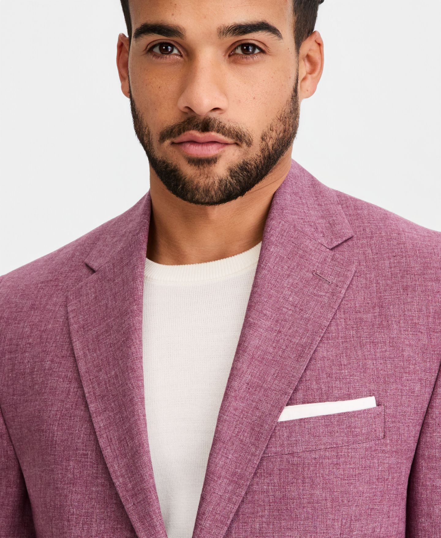 Мужской пиджак Michael Kors Classic-Fit Linen-Blend Mélange Blazer, цвет: Шелковичный — фото 3