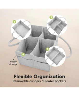 Original Baby Diaper Caddy Organizer, Large Storage Caddy Organizer for Nursery, Changing Table