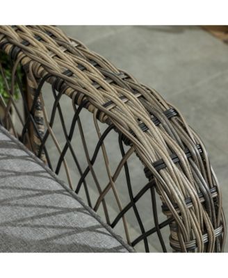 3 Pieces Wicker Bistro Set, Rocking Patio Furniture Set,