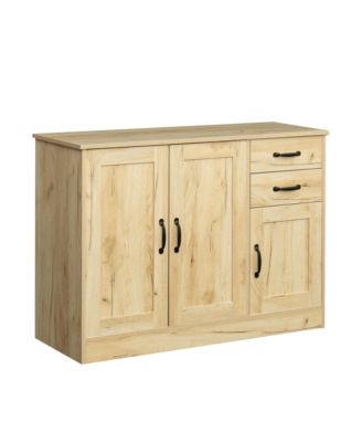 Modern Wood Sideboard with 2 Doors, 2 Drawers and Central Storage for Entryway or Dining