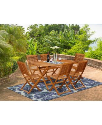 Wooden Patio Set Natural Oil