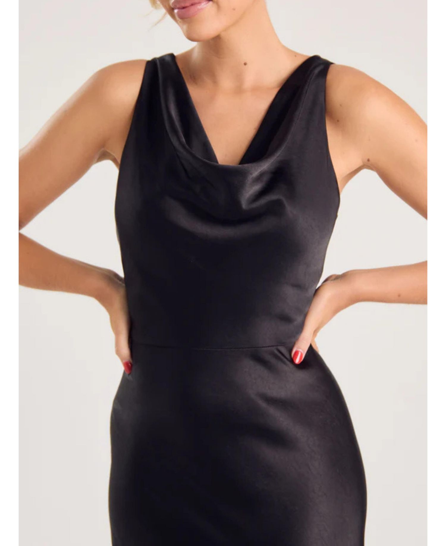 Women's Chiffon Bandeau Satin Maxi Dress