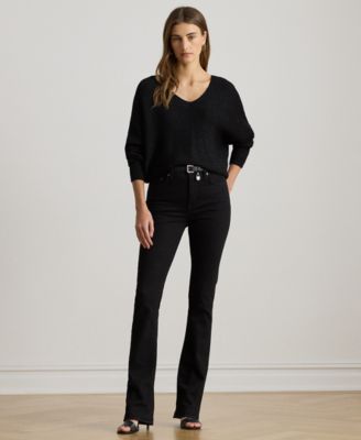 Petite Rib-Knit Dolman Sleeve Sweater