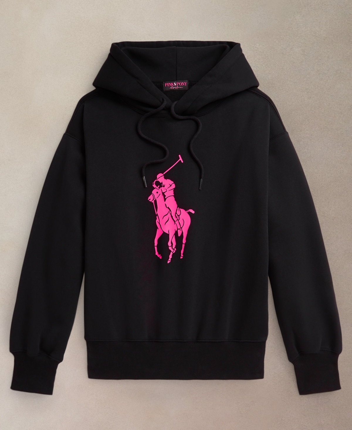 Polo Ralph Lauren Women's Pink Pony Fleece Long Sleeve Hoodie