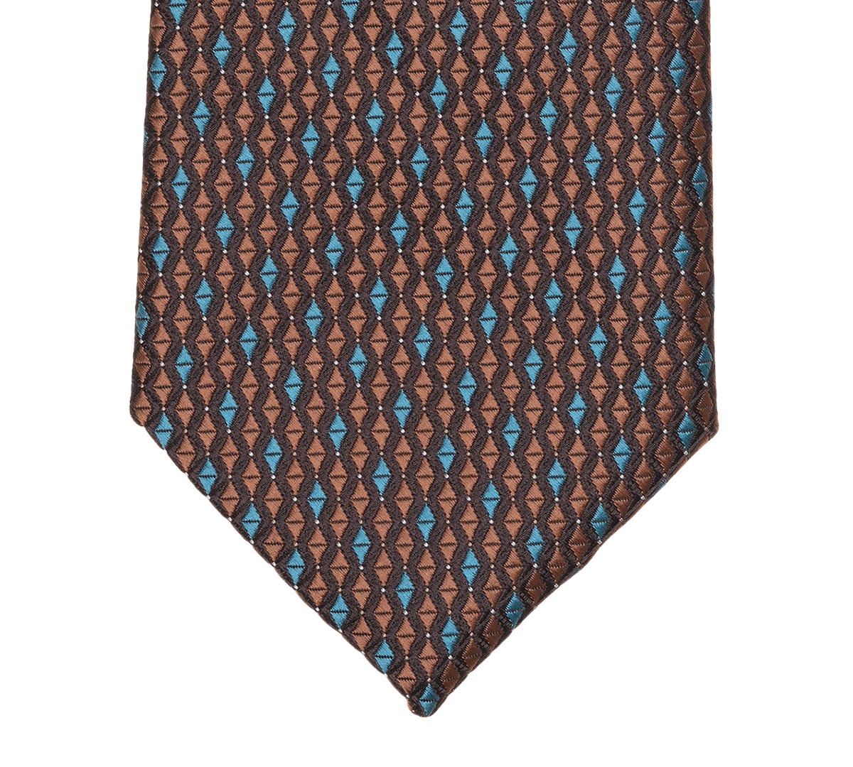 Perry Ellis Portfolio Men's Nilsson Geometric Tie In Brown