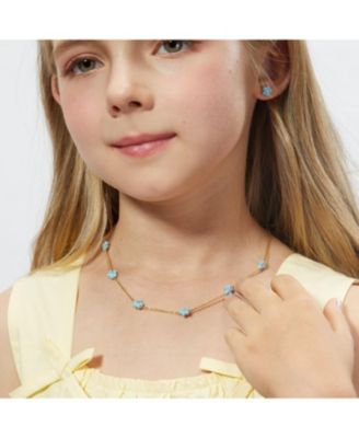 Petit Daisy Sky Blue Necklace
