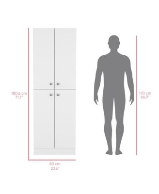 Pantry Cabinet Coahoma, Kitchen, White