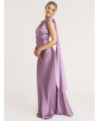 Women's One Shoulder Drape Bridesmaid Dress