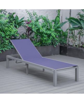 Marlin Patio Chaise Lounge Chair With Grey Aluminum Frame
