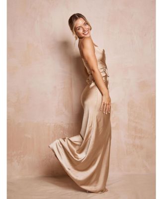 Women's Cami Cowl Front Satin Bridesmaid Dress