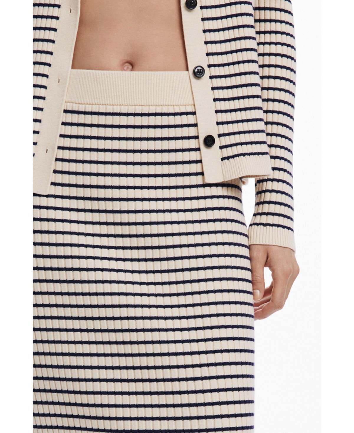 Desigual Thin Gauge Cardigan In Neutral