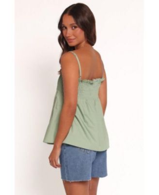 Carson Pleated Top - Sage Green