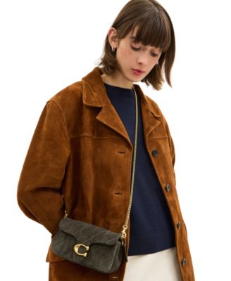 Tabby Mini Quilted Suede Crossbody Bag 19