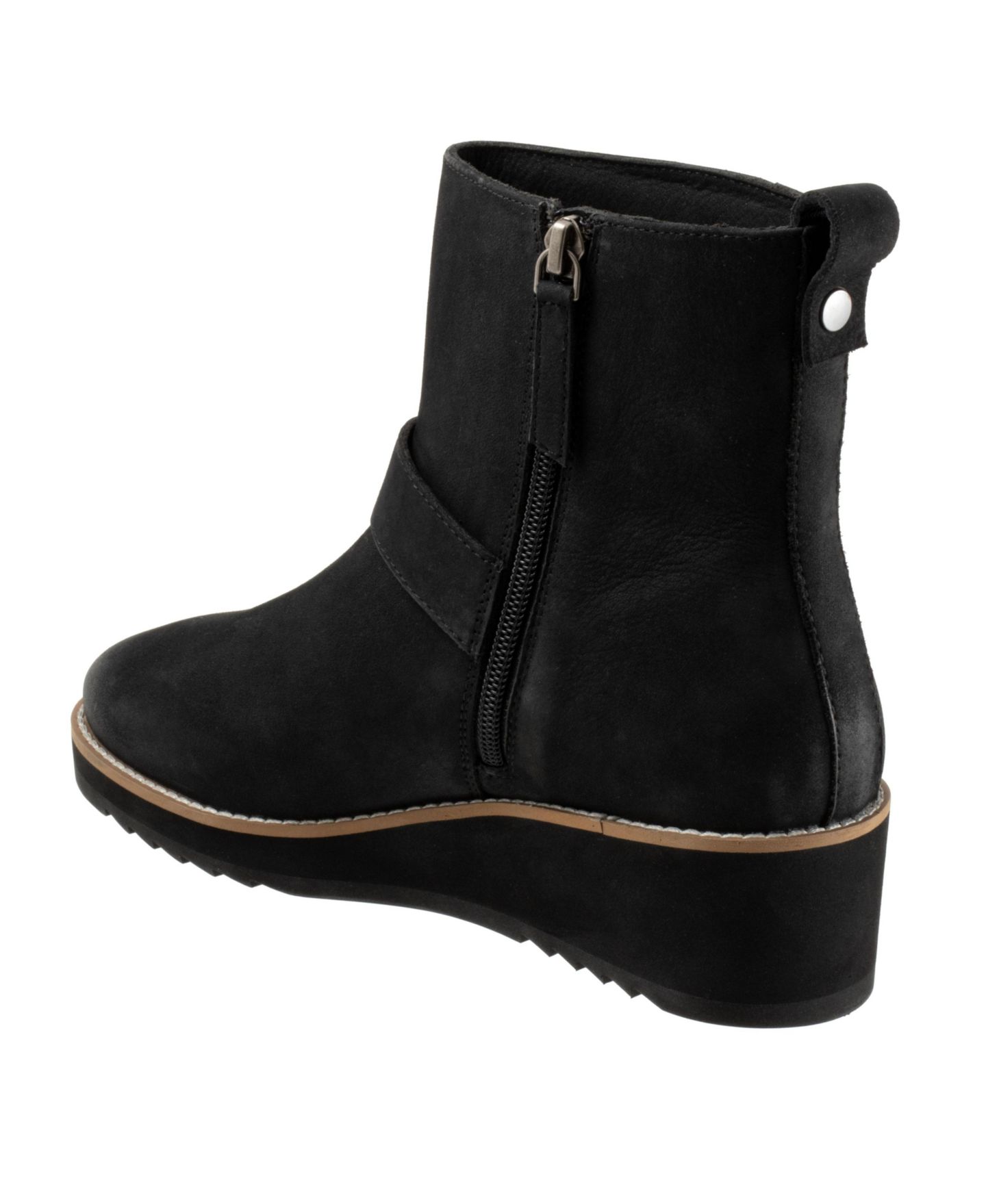 Женские ботинки SoftWalk Westland Boot, цвет: Чёрный нубуковый — фото 3